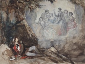 Illustration to the Poem The Dream by M. Lermontov, Mid 19th Century