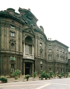 Facade of Palazzo Carignano by Guarino Guarini