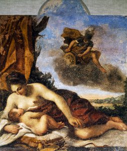 Venus Nursing Love by Guercino