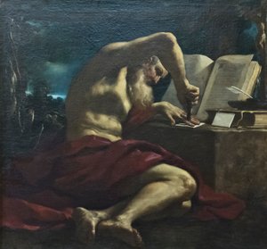 Saint Luke by Guercino (1591 1666) (studio)