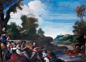 Summer Pleasures Landscape with Concert by Guercino
