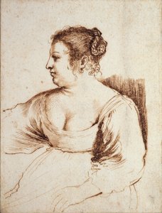 A Woman Seated by Guercino