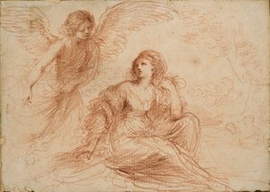 An Angel Appearing to Hagar and Ishmael by Guercino