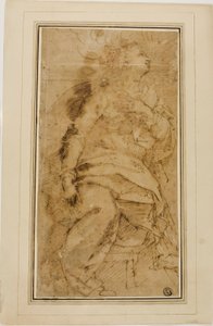 Draped Female Figure by Guglielmo Caccia