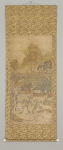 Shanshui (ink and colour on silk) by Gui Xia