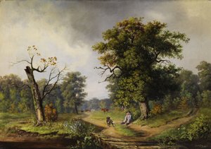 Cowherd Resting at the Edge of the Forest