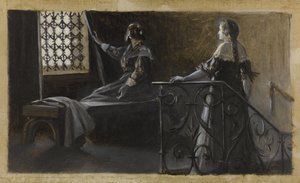 Ethel and the Veiled Woman, ca. 1889 by Guillaume Albert Demarest