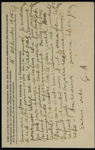 Autograph Postcard to Jean Mollet, Dated 16 September 1915 by Guillaume Apollinaire