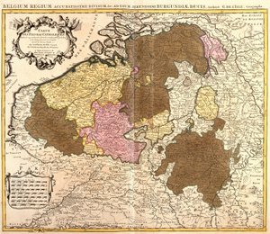 Map of Catholic Netherlands (Belgium and Luxembourg)