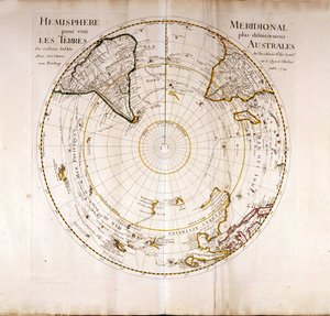 View of the South (Antarctic) Pole (Atlas by Guillaume Delisle) by Guillaume Delisle