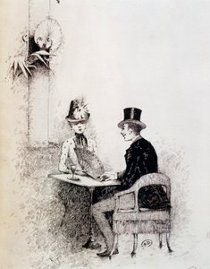 Couple in Parisian Café by Guillaume Georges Roger