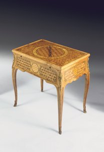 Games table with 19th century sabots by Guillaume Kemp