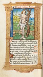 Printed Book of Hours: St. Sebastian by Guillaume Le Rouge