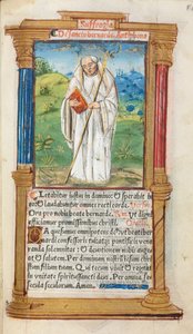 Printed Book of Hours Use of Rome: fol. 108r, St. Bernard of Clairvaux, 1510