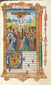 Printed Book of Hours Use of Rome: fol. 55r, The Crucifixion, 1510