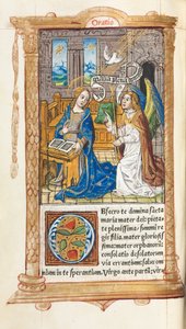 Printed Book of Hours Use of Rome: fol. 60v, The Annunciation, 1510