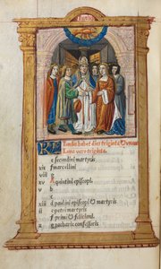 Printed Book of Hours Use of Rome: June calendar illustration by Guillaume Le Rouge