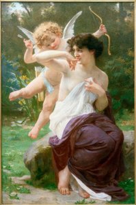 Venus with Cupid by Guillaume Seignac