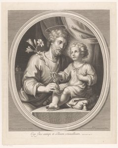 Christ Child Hands a Lily to Saint Joseph