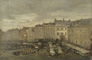 The Grote Zavel (Grand Sablon), Brussels by Guillaume Vogels