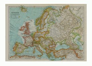 Map of Europe, c1910