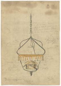 Design for a Hanging Lamp by Gust van de Wall Perné (signed by artist)