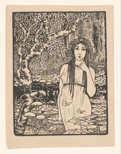 Woman in Forest Landscape