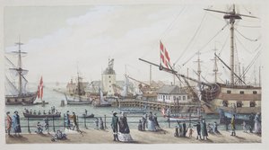 Danish Warships and Swedish Chalup at the Customs House in Copenhagen by Gustaf Boberg