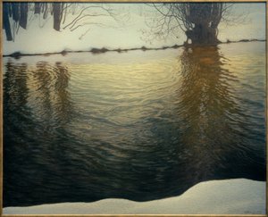 Winter Evening on the Riverbank