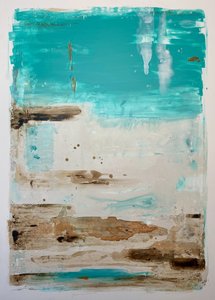 Coastal Teal Abstract by Gustaf Tidholm