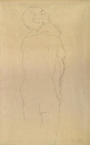 Adam and Eve Study by Gustav Klimt