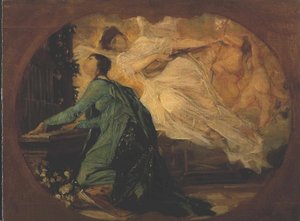 Organ Player by Gustav Klimt