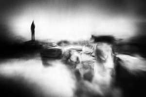 Lone Figure in Mist by Gustav Davidsson