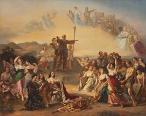Saint Severin Blesses the Land of Austria by Gustav Dittenberger