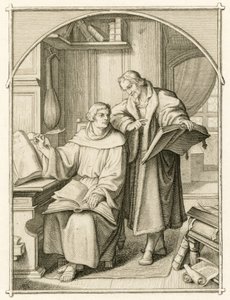 Martin Luther and Philipp Melanchthon by Gustav Ferdinand Leopold Konig