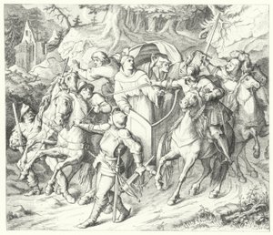 Martin Luther is abducted on his return from the Diet of Worms, 1521 by Gustav Ferdinand Leopold Konig