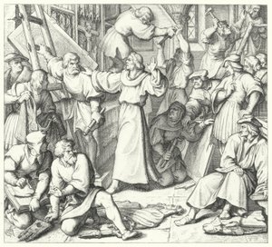 Martin Luther restrains the iconoclasts at Wittenberg by Gustav Ferdinand Leopold Konig