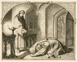 Martin Luther Together with the Robber Hans Kohlhase (1500-1540) by Gustav Ferdinand Leopold Konig