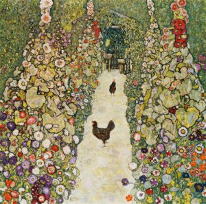 Garden Path with Chickens