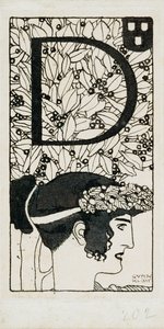 Initial D, Used in the Third Issue of Ver Sacrum, the Magazine of the Art Nouveau Secession Movement in Austria by Gustav Klimt