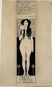 Nuda Veritas, Study for a Later Oil Painting by Gustav Klimt