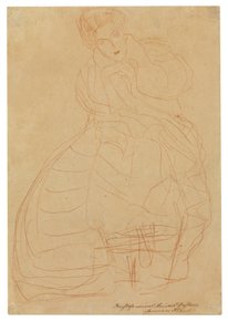 Portrait of Adele Bloch-Bauer. Costume Study with Hands Held in a Horseshoe Shape