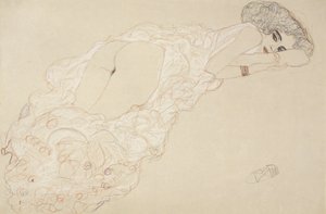 Reclining Nude Lying on Her Stomach and Facing Right