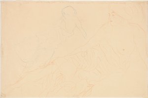 Reclining Nudes by Gustav Klimt