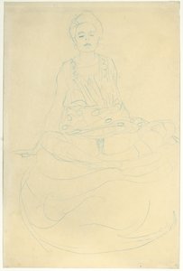 Seated Half-length Nude from the Front