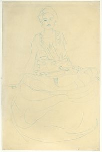 Seated Half-Nude from the Front
