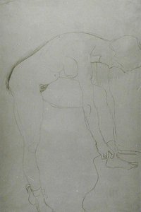 Standing Nude with Raised Legs, c.1907 by Gustav Klimt