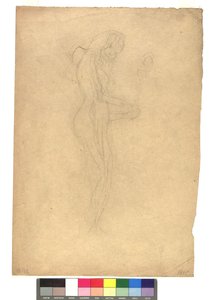 Standing Female Nude in Profile Facing Right