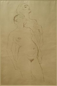Standing Lovers (Study for Adam and Eve) by Gustav Klimt
