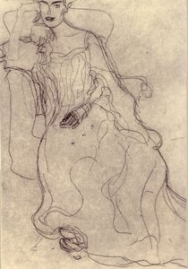 Study for the Painting Portrait of Adele Bloch-Bauer I by Gustav Klimt
